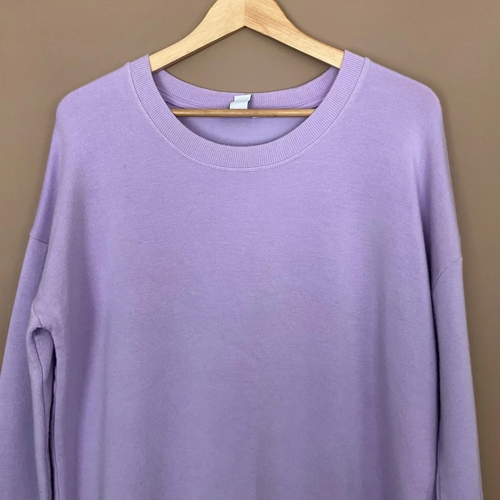 {Athleta} Coaster Luxe Pullover Sweatshirt in Lilac Purple - Women's Medium - Picture 2 of 9